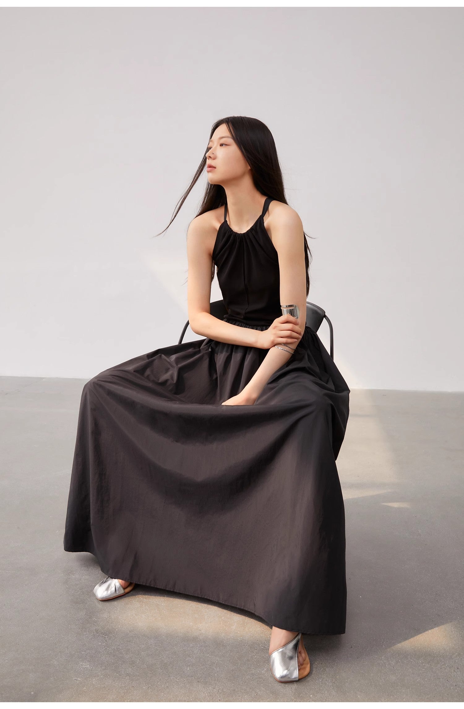 Messenger Under the Moon Large Hem Elegant Sleeveless Vest Long Dresses