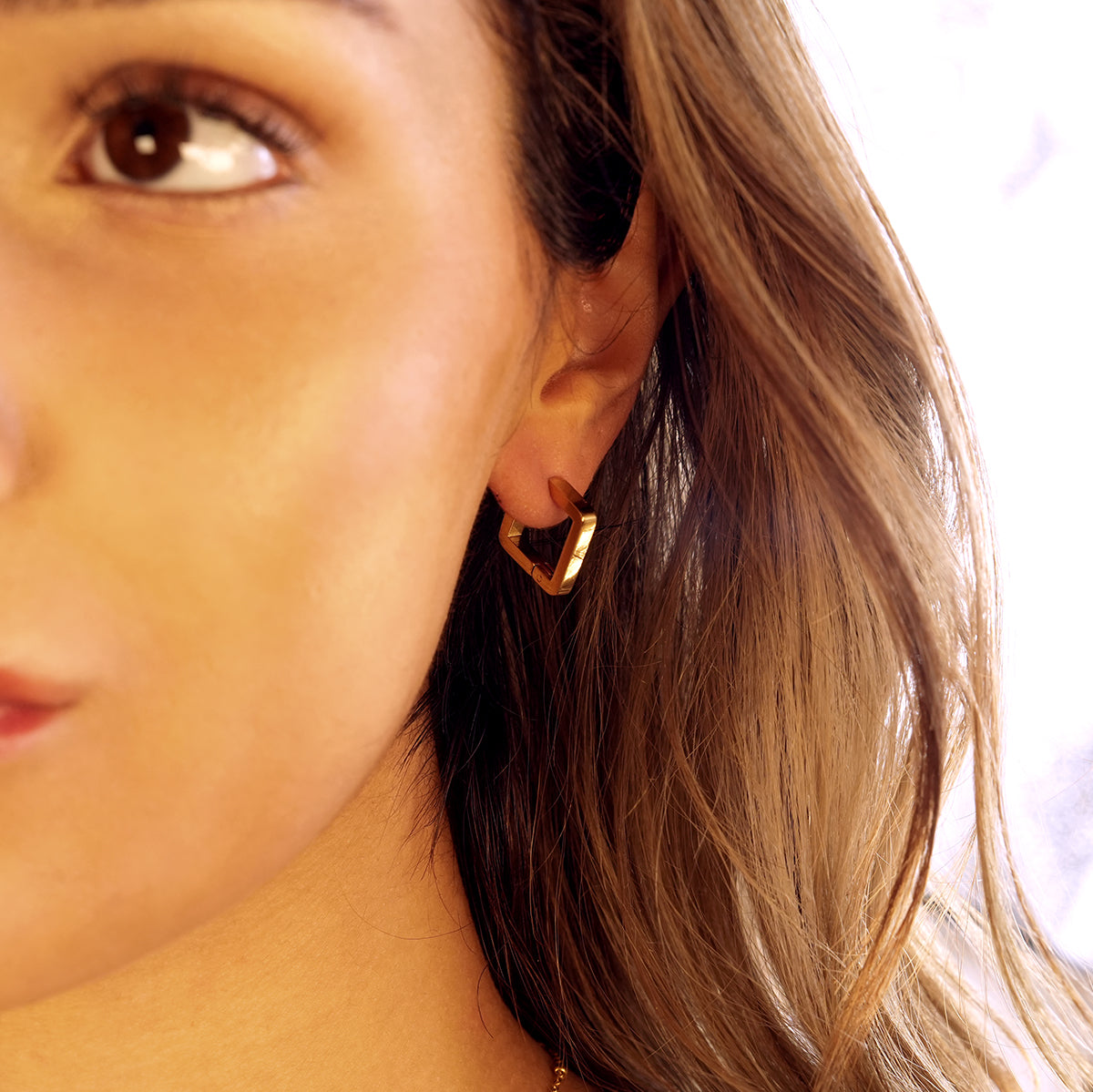 AFRIDDA: Mini Square Geometric-Chic Hoop Earrings – imrama