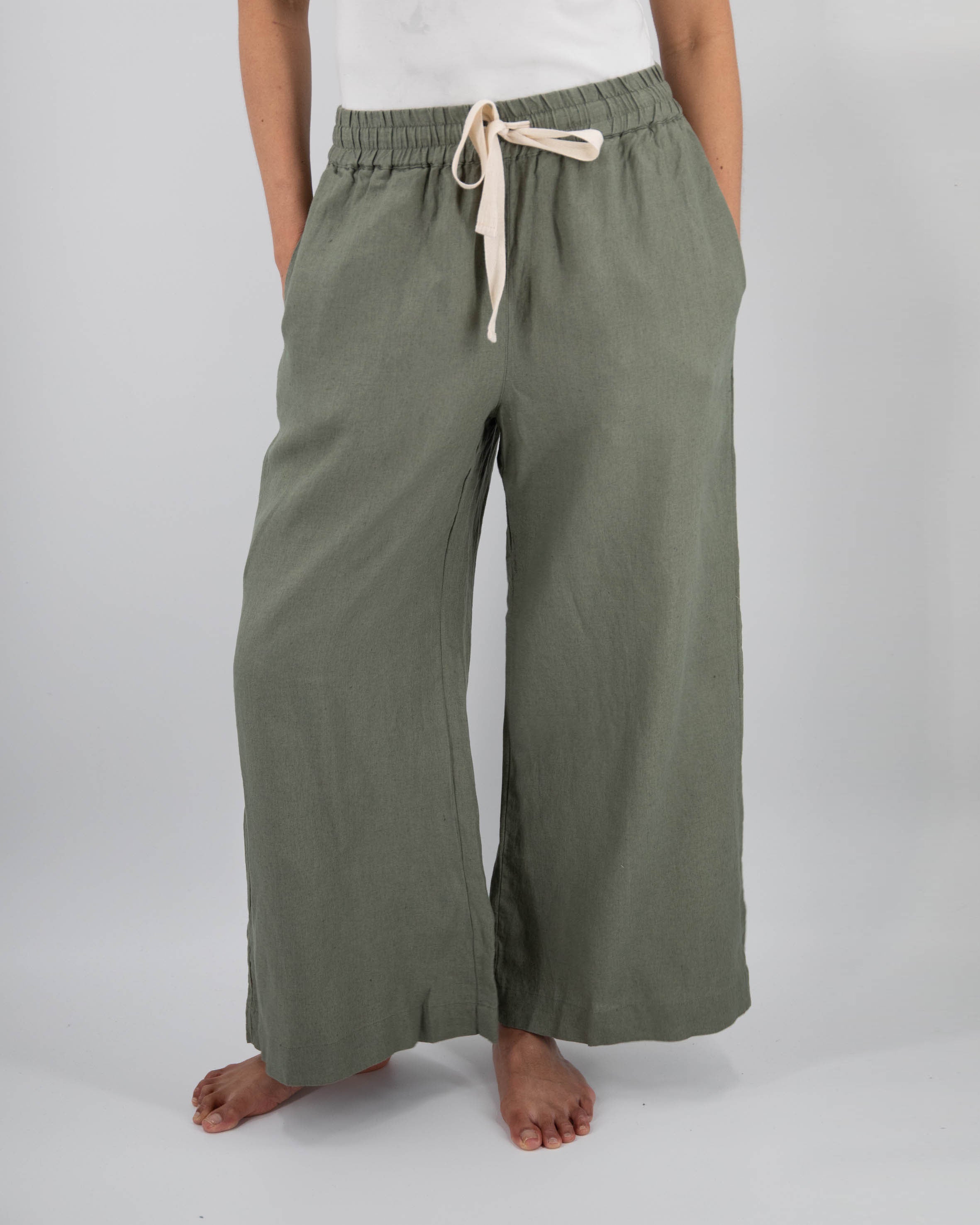 French Flax Linen: Ava Wide Leg Linen Pant