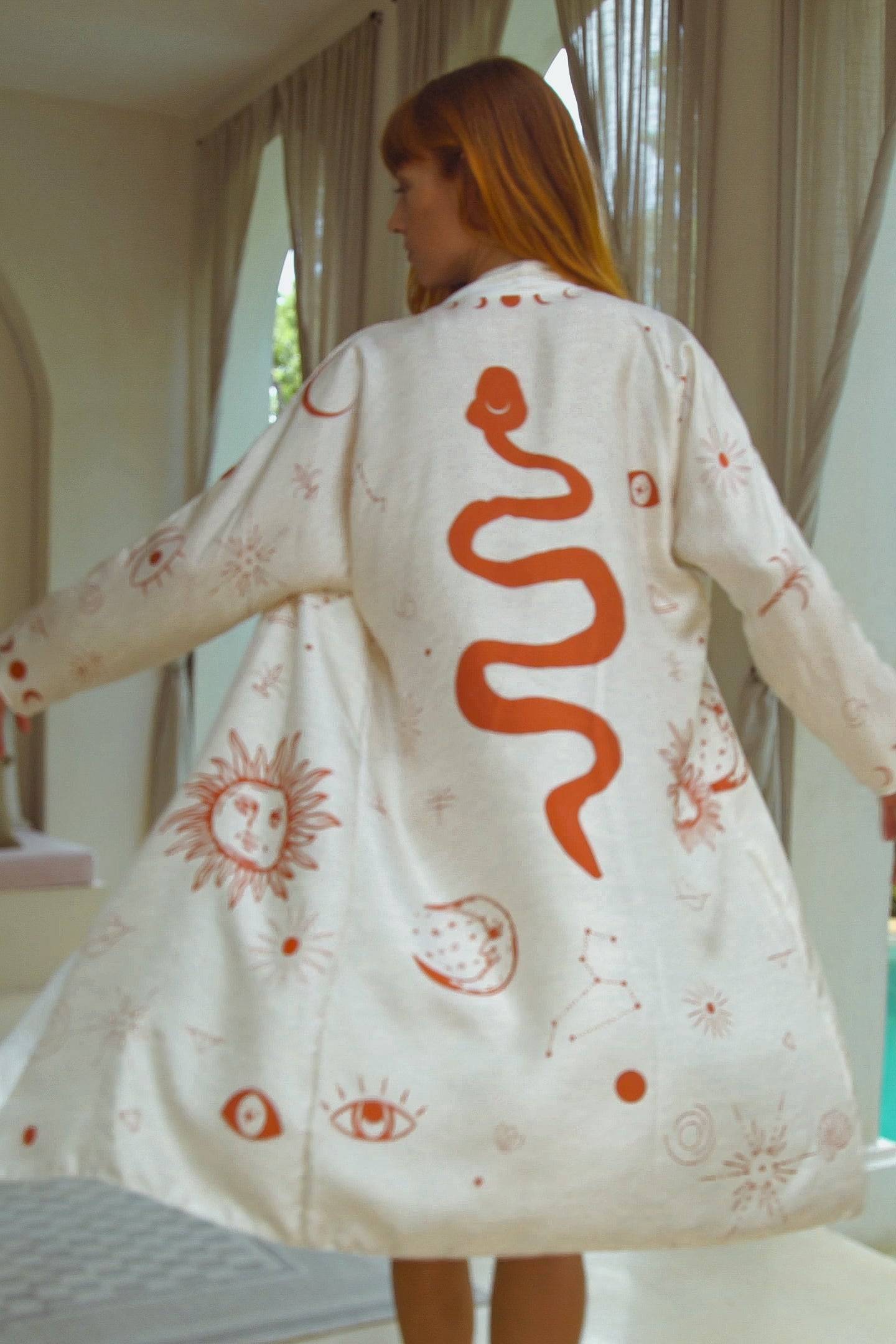 The Rigel Silk Robe in Dalaman Dreamer