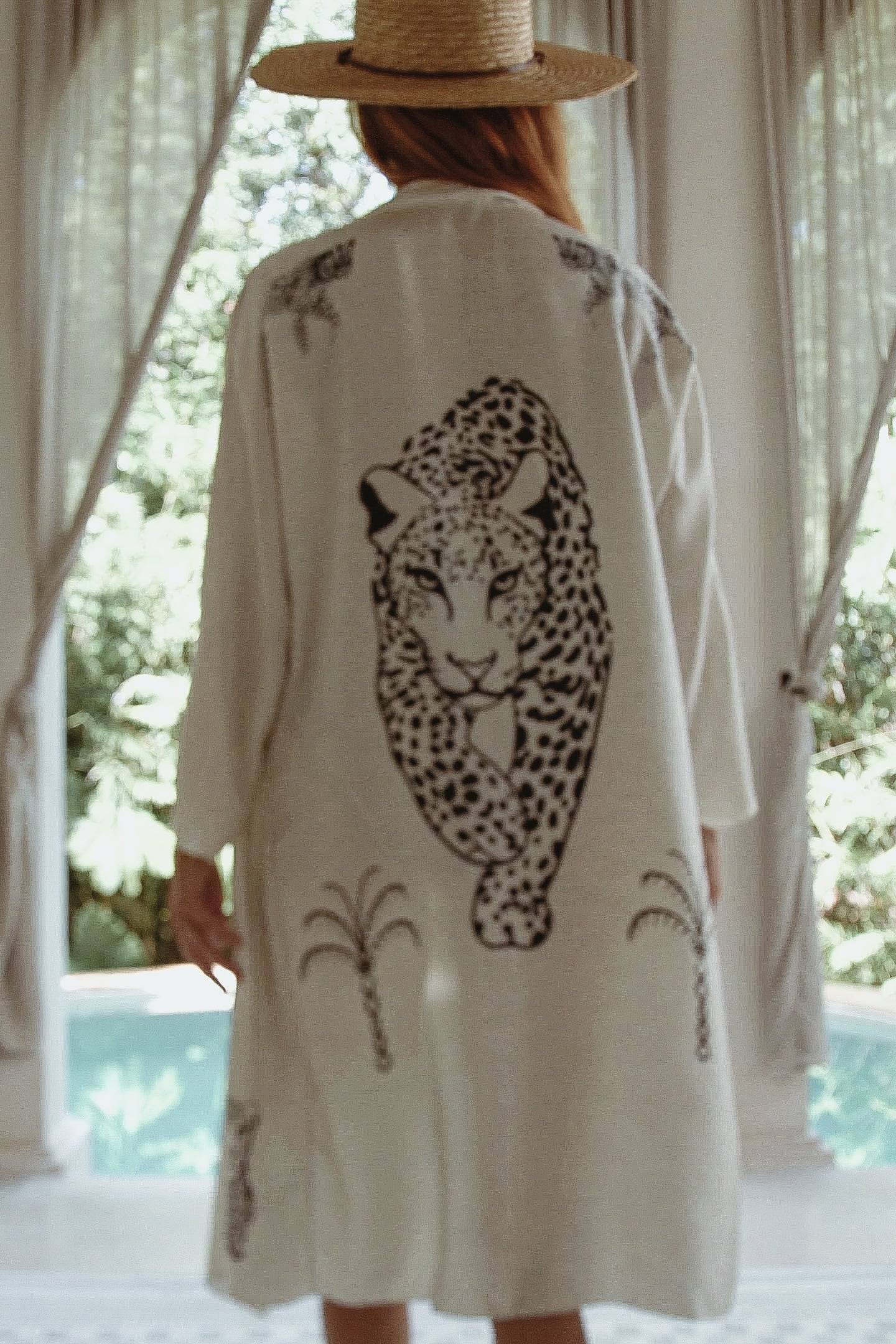 The Rigel Silk Robe in Jaguar