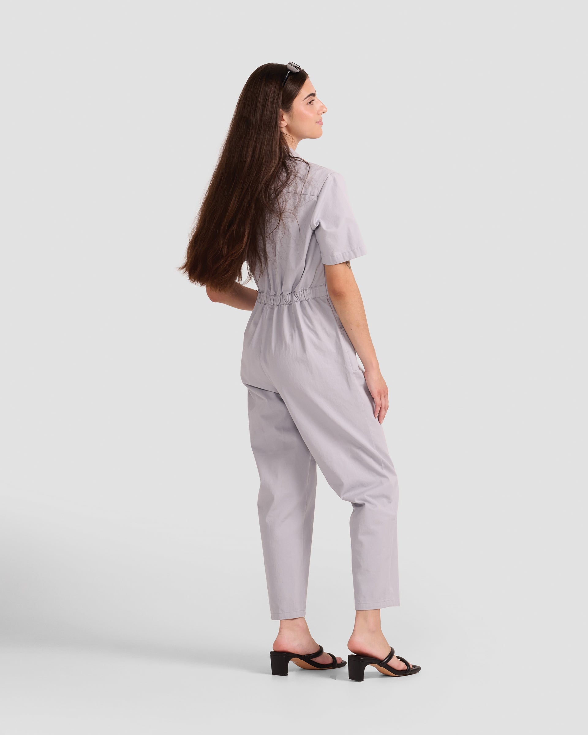 Women's Cloud Grey Twill Jumpsuit
