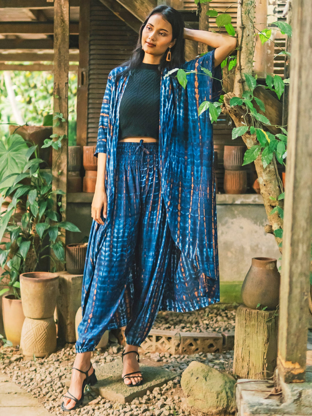 Pantalon Tie Dye Bali Os - Bleu