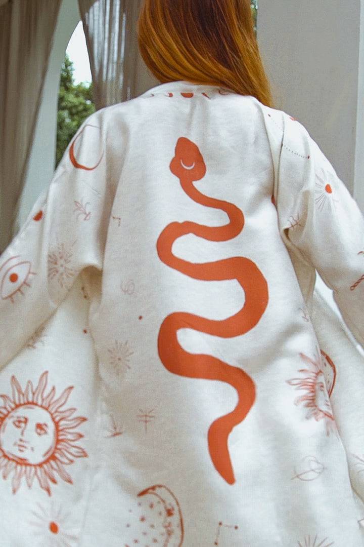 The Rigel Silk Robe in Dalaman Dreamer