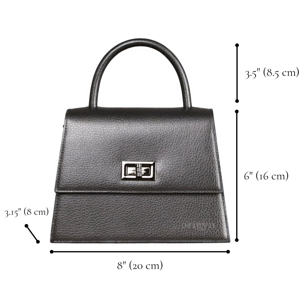 Origyn 03 - Sac Kelly en cuir végétalien végétal - Fabriqué avec du MIRUM® sans plastique