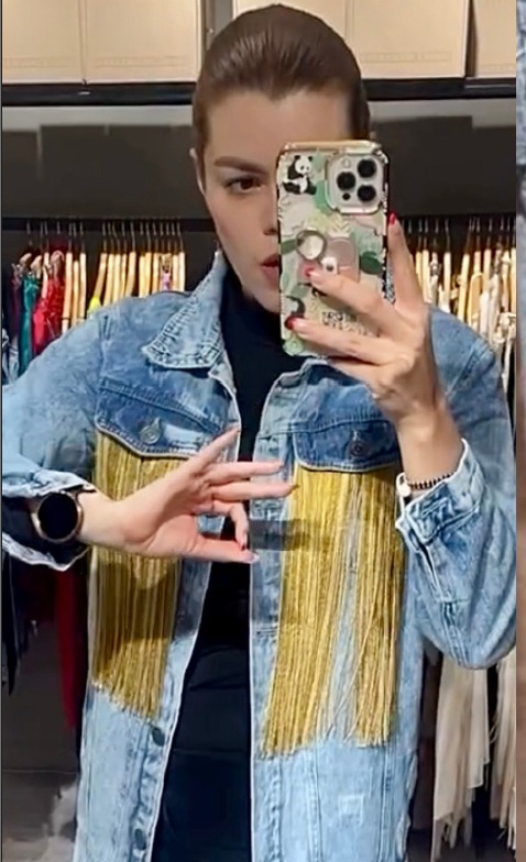 Denim Jacket Hand made Sahara Design