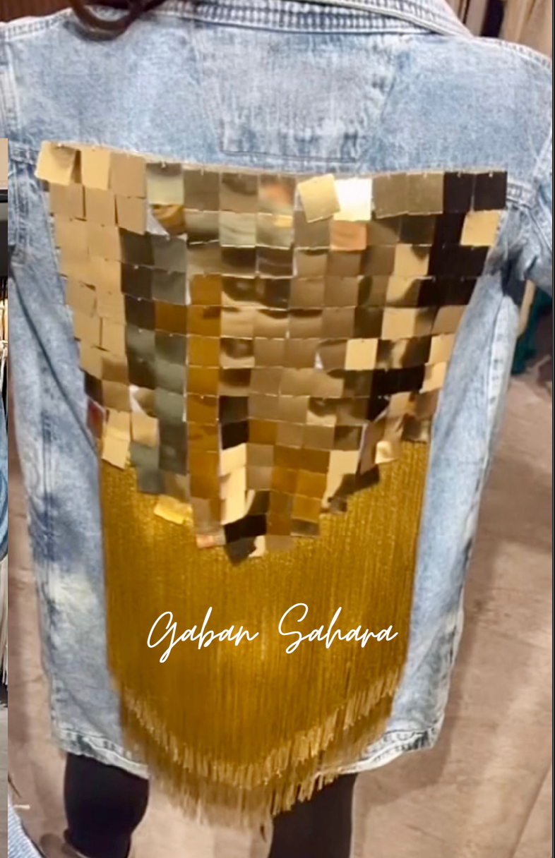 Denim Jacket Hand made Sahara Design