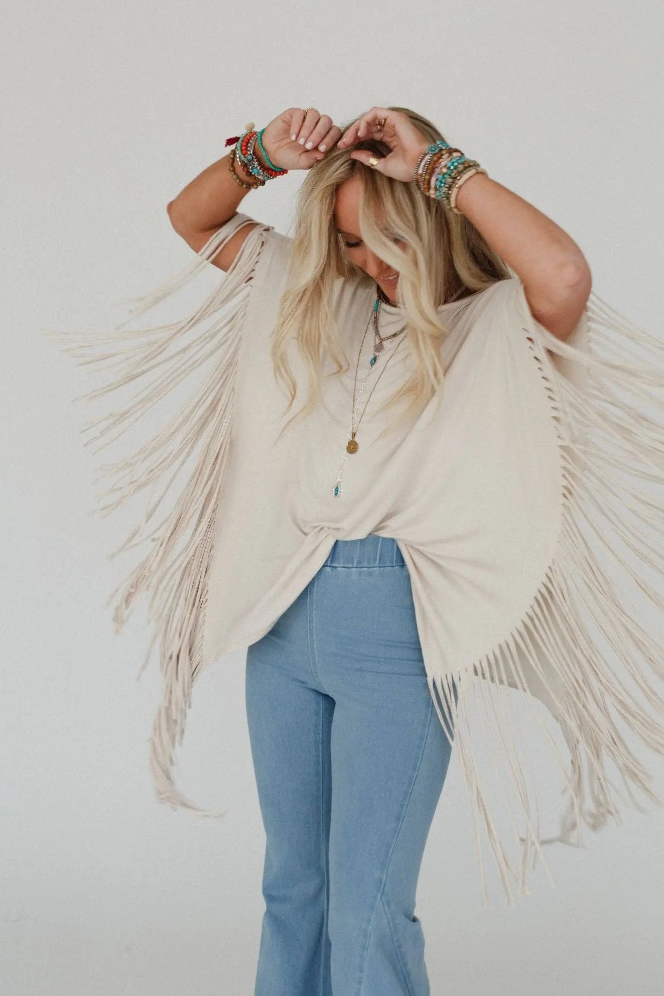 Western Showstopper Fringe Top Three Bird Nest