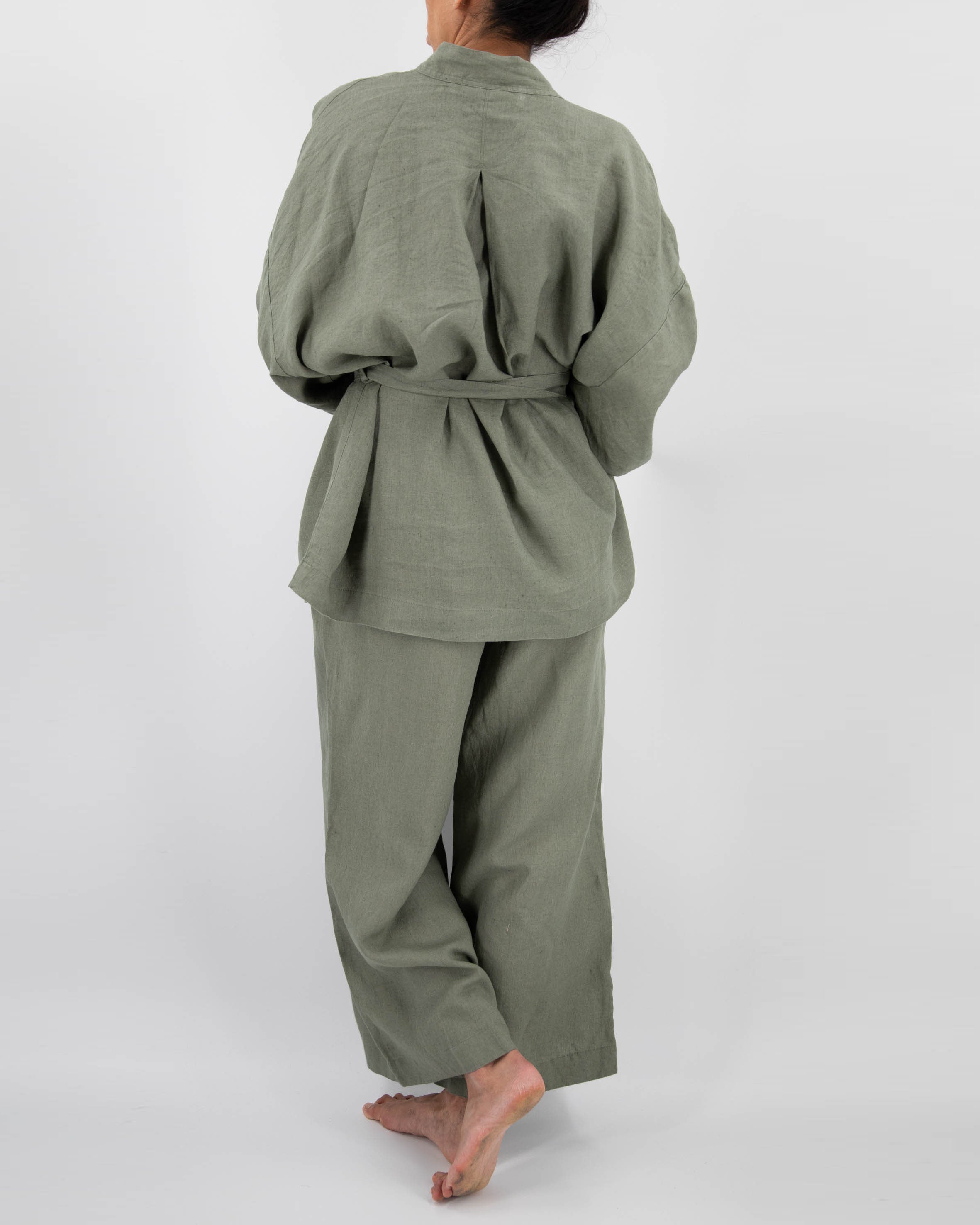 Lin de lin français : Ensemble Kimono en lin Naoko